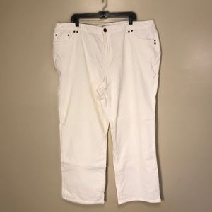 Winter white corduroy jeans, size 24W